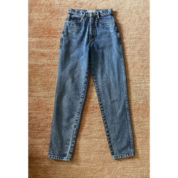 Vintage JCPenney High Waist Mom Jeans Tapered Leg Blue 100% Cotton - Picture 1 of 7